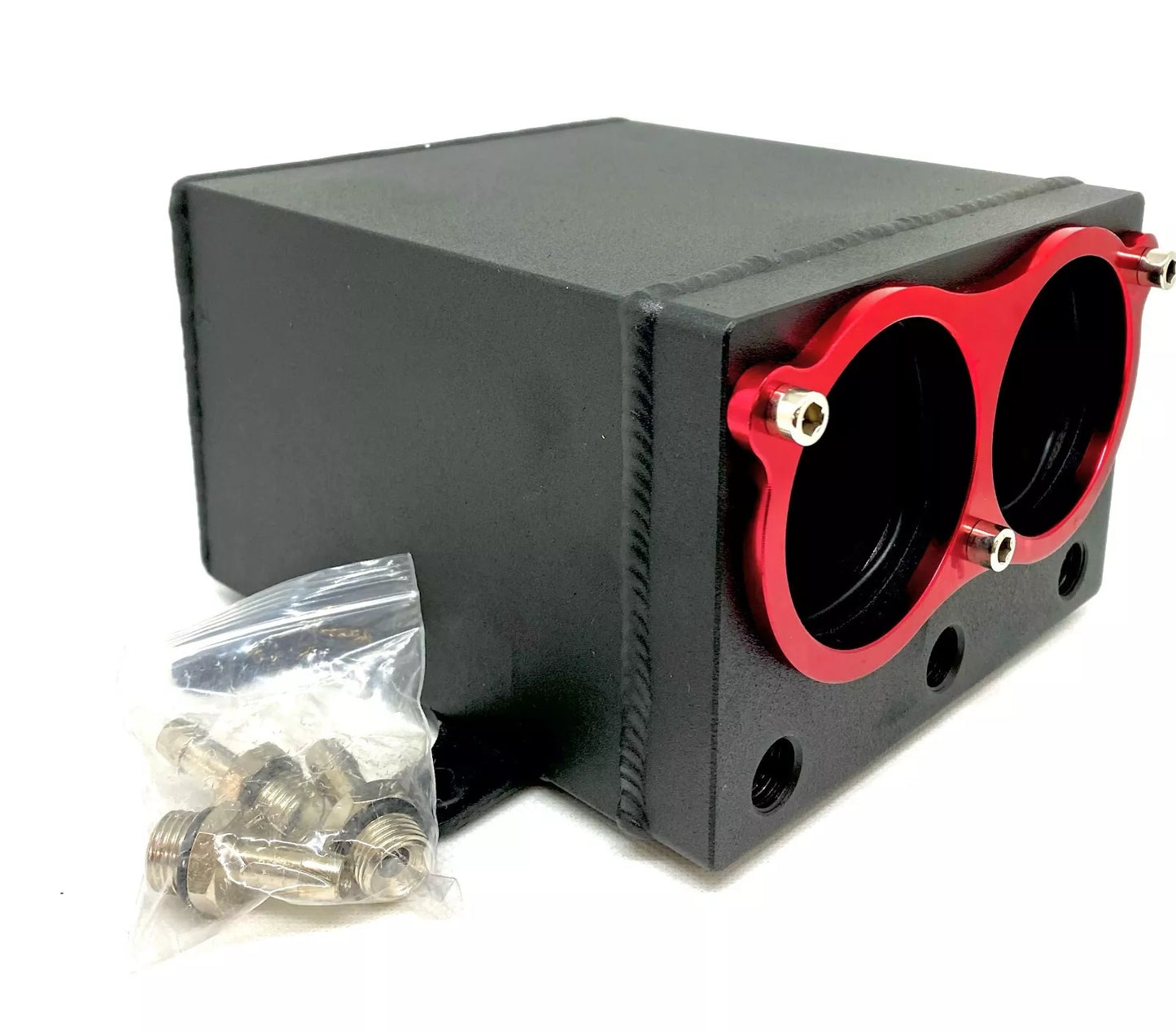 2,4 L Aluminium Catchtank Billet für 2x 044 Pumpe oder 2x 60mm Pumpe Turbo